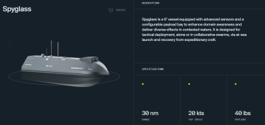 Морський дрон Spyglass Saronic військові технології безпілотні системи /Скріншот із сайту www.saronic.com