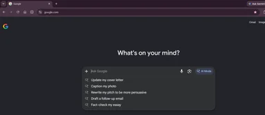 Google почав ховати кнопку «Пошуку» на головній: замість неї три опції з ШІ