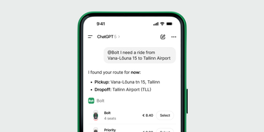 Bolt запустив планування поїздок через ChatGPT